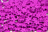 Pack of 95-100pcs 15MM Shapes 2 holes Purple Wood Buttons package for Sewing Scrapbooking.