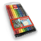 STABILO Pen 68 Fibre Tip Fineliner - 1mm - Pack of 10 - Assorted Colours