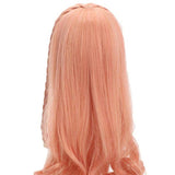 3/6inch Lovely Natural Long Curly Braided Wig for BJD SD Doll Hairpiece Decor - Orange Pink 3"