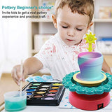 Mookis Sunflower Pottery Wheel - DIY Air Dry Sculpting Clay and Craft Paint kit for Kids Aged 8 and Up - Electric Ceramic Wheel Machine with 2 Clay, Educational Toys Kids Crafts