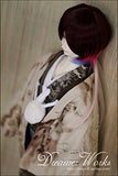 (9-10inch) 22-24cm BJD Doll Wig 1/3 SD DD BJD Doll / Red-Brown + Mixed Color Medium Long Straight Hair