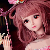 EVA BJD 1/3 BJD Doll Goddess in The Moon with Full Set + Rabbt 24inch 60cm Girl Ball Jointed Dolls BJD Toy Action Figure + Makeup