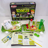 Playz Glow in The Dark Slime Lab Science Kit w/ 19+ Experiments to Make Glowing Dough, Scented Fluffy Slime, Luminescent Blood, Shampoo Slime, & Sticky Fish Through Gooey Science Activities