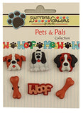 Buttons Galore PPGROUP Pets & Pals 3D Buttons - Set of 6 Cards