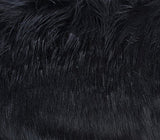 Faux Fur Fabric Long Pile Gorilla BLACK / 60" Wide / Sold by the yard