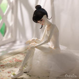 Celia 1/4 BJD Doll Flower Cake Body Ballet Dancer Image Toys Surprise Gift for Girl Resin Art Toy Full Set Include Clothes Shoes Wigs Accessories