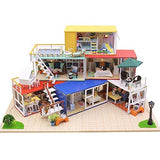 Hull Container 3D Puzzles Wooden Miniature Dollhouse DIY Kit -Dollhouses Accessories Dolls Houses With Furniture LED Light Music Box Best Gift For Women And Girls Decompression cartoon anime