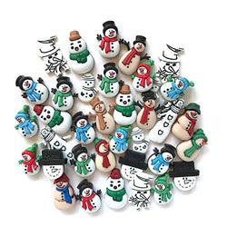 Buttons Galore 100 Snowman Buttons Super Value Pack for Craft & Sewing