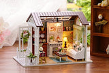 Flever Dollhouse Miniature DIY House Kit Creative Room with Furniture for Romantic Gift (Happy Time)