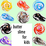 9 Pack Butter Slime kit for Girls, Slime Party Favor Gifts Two-Toned Colorful Stress Relief Toys, Scented Putty DIY Cake Slime Toy for Kids