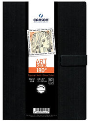 Canson 180 Degree Art Book Paper Pad, Hardbound, 8.3 x 11.7 Inch, 80 Sheets