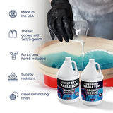 Luxepoxy Resin Kit – Premium Epoxy Countertop Kit with Epoxy Resin and Epoxy Hardener - Two Part Epoxy Resin Clear High Gloss – Easy Pouring, Craft. Art, Coatings, Self Leveling,