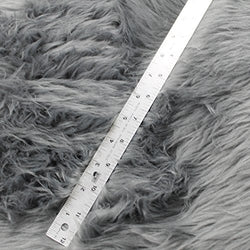 Faux / Fake Fur Shaggy GRAY Fabric By the Yard
