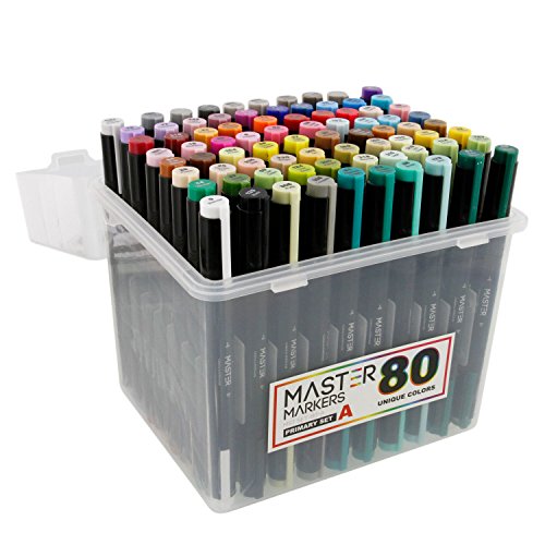 Based Art Marker Set, 80 Colors Dual Tip Markers For Kids, Adults,  Students, Perfect For Illustration, Artwork, Design Drawing With Ergonomic  Grips