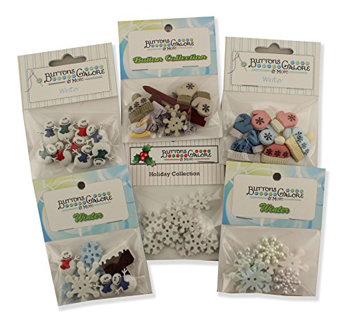 Buttons Galore WINTERGROUP Winter Button Theme Pack - Set of 6