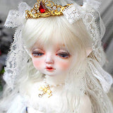 HGFDSA 1/4 BJD Doll SD Doll Simulation Doll Full Set Joint Doll Gift Package with BJD Clothes Wigs Shoes Makeup DIY Handmade Toys