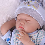 Kaydora Reborn Baby Doll, 22 Inch Lifelike Newborn Baby Doll Boy, Realistic Sleeping Reborn Dolls That Look Real, Handmade Weighted Silicone Reborn Gift Set for Boys Age 3+