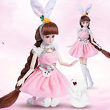 12.5 Inch Height Pricess Doll Full Set 24 Joint Body Movable White Skin Girl's Birthday Gift Toys for Children No Box