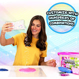COMPOUND KINGS Mix & Mash Deluxe Slime Slime Kit for Girls & Boys | Sensory Toys Non-Toxic & Non-Sticky | Stress Relieving Tactile | (Fluffy, Clear Slime, Foam Beads & Glitter Mix Ins)