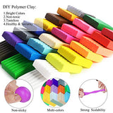 Oytra 24 Color Polymer Clay Make and Oven Bake Set 20 Grams x 24 Colors with Jewelry Making Accessories Kit Tools Non Air Dry Plasticine PVC Material