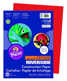 Riverside 3D Construction Paper, Holiday Red, 9" x 12", 50 Sheets