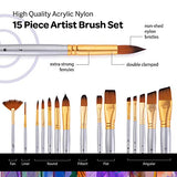 Acrylic Paint Brush Set with 24 Acrylic Paint Set Heavy Body Art Set for Adult Arts and Kids Gift Box Included (Acrylic Paint Set)