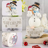 Snowman Figurine Christmas Music Box Gift, Merry Christmas Musical Figure Sculpted Hand-Painted Gift for Dad Daughter Xmas Present