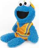 GUND Sesame Street People in Your Neighborhood Construction Worker Uniform Cookie Monster Plush Stuffed Animal, for Ages 1 and Up, Blue, 13”