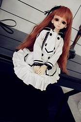Kuafu 1/4 BJD Sd Doll Clothing Black and White Dress Set for Girls Lady