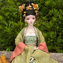 BJD Dolls 1/3 SD Fashion Action Figures Ball Jointed DIY Makeup Toys Full Set 60 cm Handmade Collection Dolls Exquisite Birthday Gifts for Friends,Q
