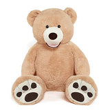 MorisMos Big Plush Giant Teddy Bear Premium Soft Stuffed Animals Light Brown,51 Inches