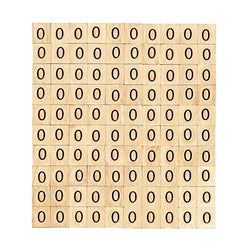 Abbaoww 100 Pcs Wooden Number 0 Tiles for Crafts, Pendants, Spelling, Scrapbooking, Decoration
