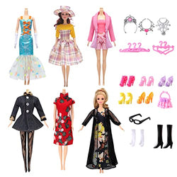 28 Sets of Handmade Doll Clothes and Accessories,Doll Dress & Doll Accessories ,11.5 Inch Doll Clothes for Girls,Party Dress
