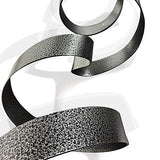 Handcrafted Modern Metal Wall Art - Hammered Black Abstract Wall Sculpture - Metallic Hanging - Home Decor - Titanium Twist By Jon Allen