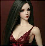 Kuafu 9-10 Inch (22-24cm) 1/3 BJD/SD Doll Wig Beautiful Long Straight Hair Wigs Black