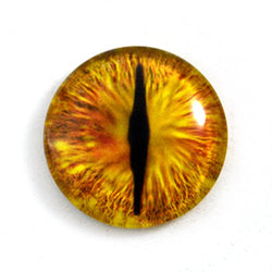 30mm Single Golden Dragon Fantasy Glass Eye for Taxidermy Sculptures or Jewelry Making Crafts