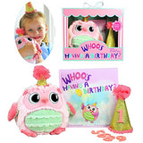 Whooo's Having a Birthday Gift Set for Girls- Book, Owl, and Keepsake Hat with Changeable Stickers for Years 1-9. Perfect First Birthday and Toddler Years 1 2 3 4 5