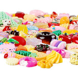 NWFashion 112PCS Miniature Decor Dessert Pastry Toy Food Cake Topper Shoe Decoration Charms(Food)
