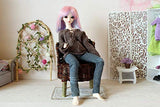 1:3 Scale Doll Chair. Wild Furniture for 60 cm Doll Diorama Prop Miniature Handmade