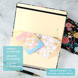 Journal/Ruled Notebook - Hardcover Ruled Journal with Thick Paper, 5.8" x 8.4", Back Pocket + Bookmark + Round Corner Paper + Banded + Floral