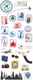 Polaroid Colorful & Decorative Travel Stickers for Zink 2x3 Photo Paper Projects (Snap, Zip, Z2300,