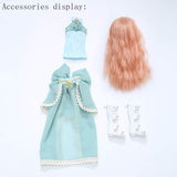 W&Y Children's Creative Toys 1/4 BJD Doll 16Inch 40.5CM 19 Ball Joints Fashion SD Dolls DIY Toys Surprise Doll with Outfit Elegant Dress Shoes Wigs Makeup,Best Gift for Girls