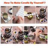DIY Candle Making Kit Supplies, Arts & Craft Tools Including Pouring Pot, Cotton Wicks, Beeswax, Rich Scents, Candle Wicks Holder, Wax Cubes,Spoon & Candles tins