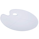 MEEDEN Paint Tray Palette Plastic Oval Shaped Art Pallet for Painting, Best for Acrylic Oil Watercolor, Peel-Off for DIY Craft Professional Art Painting, White 16.5" x 11.8"