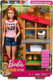 Barbie Chicken Farmer Doll, Red-Haired, and Playset with Henhouse, 3 Chickens, 2 Chicks and More, Career-Themed Toy for 3 to 7 Year Olds