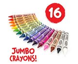 Crayola Jumbo Crayons, 6 Sets of 16 Large Crayons, Amazon Exclusive