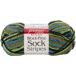 Premier Yarn Wool-Free Sock Stripes Yarn, Rain Forest, 3 Pack