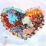 Ring Making Kit with 28 Colors Chip Stone Beads, EuTengHao 1489Pcs Irregular Natural Gemstone Beads Kit with Jewelry Findings Pendants Charms Beading Supplies for Necklace Bracelet Earring Making
