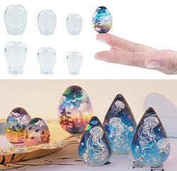 3D Clear Mini Silicone Egg Ball Mold for Epoxy Resin, Water Droplet Resin Mold, Pendant Casting Molds for UV Resin Crafts, DIY Jewelry Making