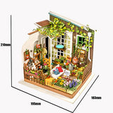 Rolife DIY Miniature Dollhouse Set-Model Building Kit to Build-Assembly Garden Fairy House-3D Wooden Puzzle Playset-Home Decor-Unique Birthday Mothers Day for Boys Girls Friends Mom Women (08 Garden)